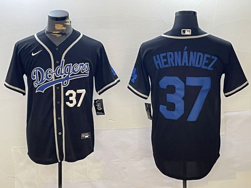Men Los Angeles Dodgers #37 Hernandez Black Game 2024 Nike MLB Jersey style 11213->los angeles dodgers->MLB Jersey